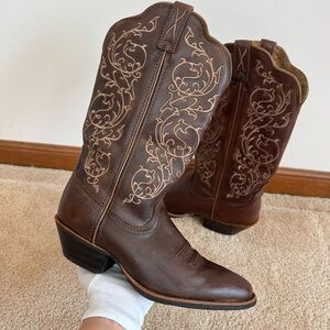 Twisted X Fancy Stitched Western Performance Boots Cowboy Cowgirl Brown 7.5B